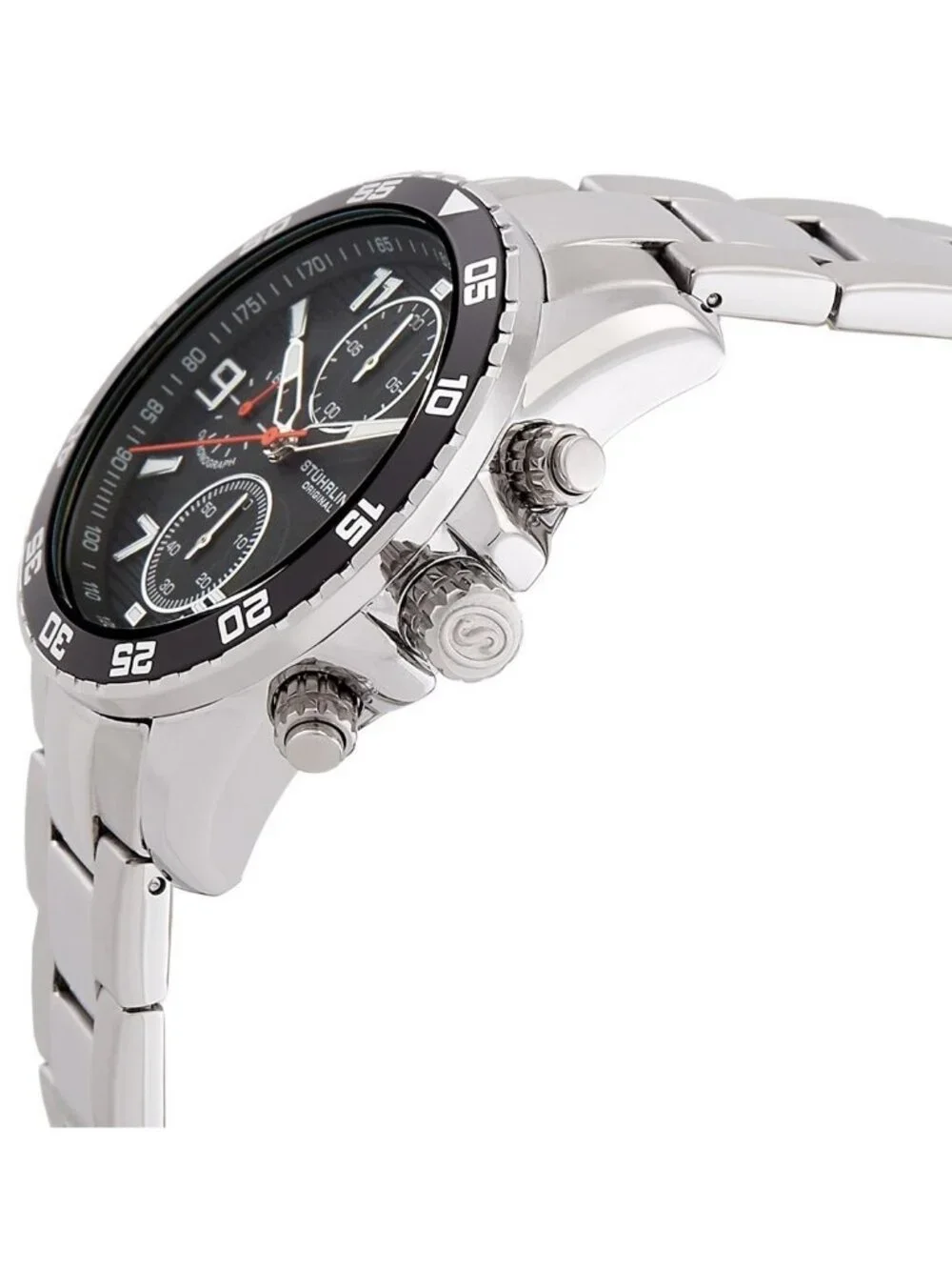 NWT Stuhrling Original Monaco Black Dial Men's Watch